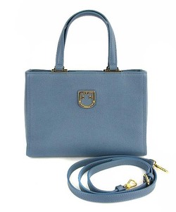 Furla FURLA 2way Tote Bag Handbag حقيبة الكتف حقيبة حقيبة جلدية 1007966 Blue Gold Ladies Furla ، Furla ، Handbag