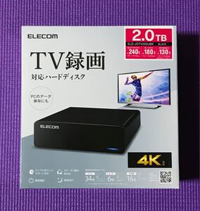 新品 エレコム 外付けハードディスク 2TB(ブラック) ELD-JOTV020UBK