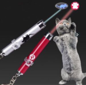 猫用おもちゃ LEDライト レッド 電池付き