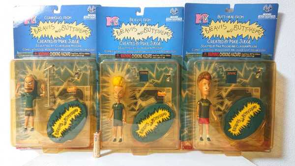 ◆即決新品・送料無料「BEAVIS AND BUTT-HEAD（ビーバス＆バットヘッド）フィギュア3種類セット」◆＊一部パーツ欠品エラー品