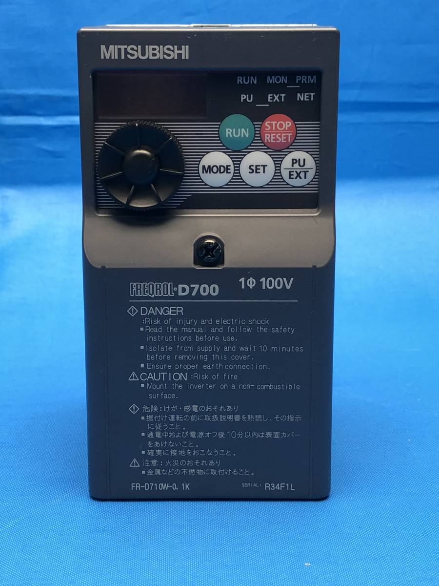 最愛 [CK9591] 動作保証 未使用品 FR-D710W-0.75K 単相100V FREQROL-D700 インバータ MITSUBISHI 三菱 電材、配電用品