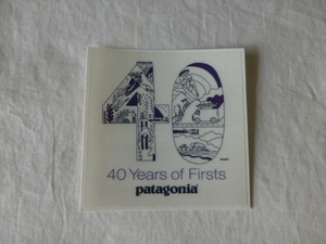 patagonia 40 Years of Firsts ステッカー 40 Years of Firsts 40周年 パタゴニア PATAGONIA patagonia 40周年 40Years