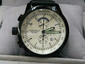 【ANDROID】 AD384 腕時計 クォーツ 防水 ベルト非純正 箱付き 中古