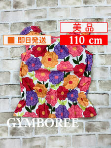 U_Top-102【美品】Gymboree/トップス/110cm/トロピカル/ビビット/ノースリーブ/ジンボリー/インポート/クリーニング済み/送料無料