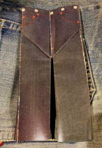 L109.1915年のジーンズ型折り紙 カタログ シンチバック 剥き出しリベット KOVER ALLS.