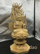 稀少珍品 不動明王 供養品 精密細工 仏教工芸品 彫刻工芸品 _画像2