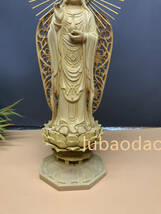 仏像 観音像 観音菩薩 置物 木彫仏像 仏教美術 細密彫刻 美術品_画像8