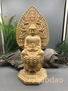 仏教美術品 薬師如来仏像 座像 薬師如来像 薬師仏 精密彫刻　仏師で仕上げ品 招財開運 彫刻工芸品