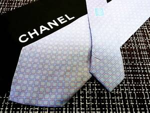 ☆状態並N☆5857■シャネル【CHANEL】 総ＣＣロゴ柄 ネクタイ★