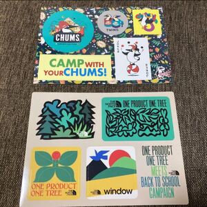 THE NORTH FACE・CHUMS ステッカー