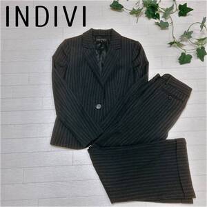 1円スタート INDIVI レディース スーツ パンツ セットアップ 38 Mサイズ