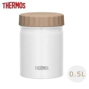 新品 未使用THERMOSサーモス 真空断熱 スープジャー 500ml ホワイト JBT-500 WH ランチ ジャー お弁当