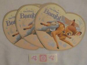  Bambi pochi пакет da ikatto DC 3 листов sun-star новогодний подарок пакет конверт Disney Heart ba колено 