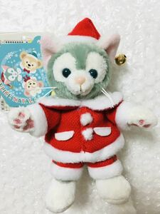 新品 未使用 ディズニー TDS ダッフィー&フレンズ クリスマス X'mas 鈴付き 帽子 サンタ ジェラトーニ ぬいぐるみバッジ ぬいば 絵本タグ付