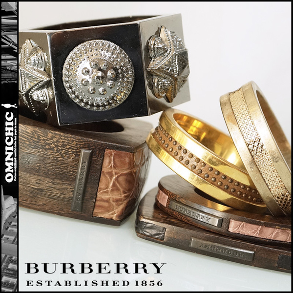 総額35万超【BURBERRY PRORSUM】アートオブジェとしても豪華◎贅沢すべてITALY製バーバリープローサムクロコダイルウッドブレスレット6点