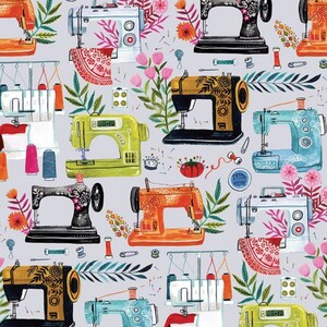 USA 輸入コットン Miriam Bos《Sewing Machines》
