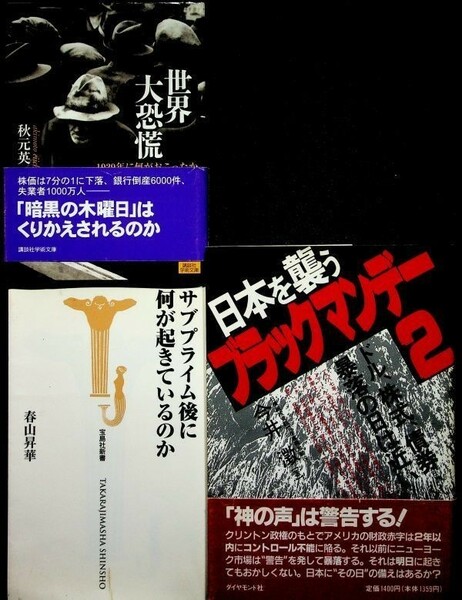 【送料無】世界大恐慌・日本を襲うブラックマンデー2・サブプライム後に何が起きているのか、著、09/93/08年、中古 #577