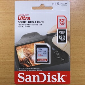 SanDisk SDHCカード 32GB / Read:120MB/s / UHS-1対応 / SDカード