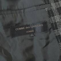 80's 初期 コムデギャルソン オム COMME des GARCONS HOMME ウール ツイード チェック テーラード ジャケット メンズ S アーカイブ 6338_画像3