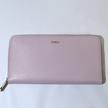 美品 フルラ FURLA バビロン ラウンドファスナー 長財布 レザー 革 ウォレット BABYLON XL ZIP AROUND 小物 ピンク 6372_画像2