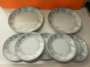 【中古品】YUMI KATSURA ケーキ大皿2枚 ケーキ取皿5枚YAMAKA