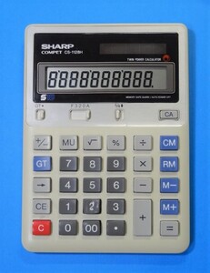 SHARP COMPET 電卓 10桁 S10 CS-1128H 希少品 難あり 送料無料 管