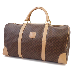 Celine Boston Bag Handbag Travel Bag Travel Bag PVC Macadam Leather Brown TK3474, Celine, Bag, bag, Boston bag