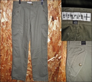 48 clamp ryus Homme KLEIN PLUS HOMME cargo pants khaki K20B110