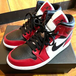 NIKE 26cm AIR JORDAN 1Mid Chicago Toe ナイキ エアジョーダン シカゴ