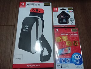 Nintendo Switch 有機ELモデル 保護フィルム カードポッド 本体収納バッグ セット ニンテンドースイッチ