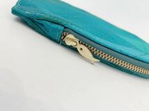 【USED】マリーエレーヌドゥタイヤック　刺繍 ポーチ ブリオレット　MHT Marie-Helene de Taillac エメラルドグリーン　ブルー_画像4