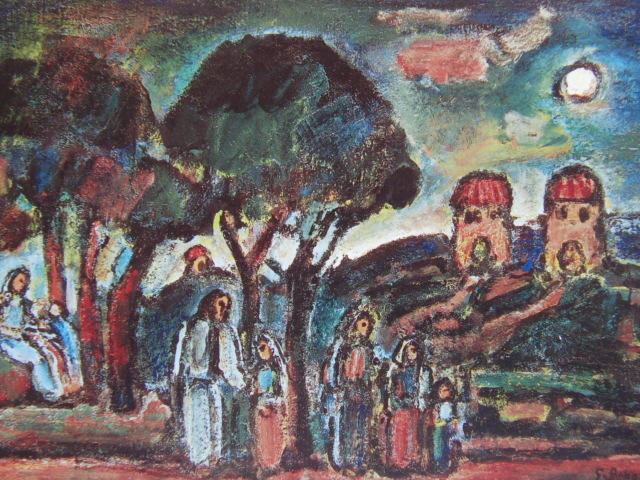 Georges Rouault Autumn (Nazareth), Rare art book, In good condition, Brand new with high-quality frame, free shipping, Western Movies People, Fan, Painting, Oil painting, Nature, Landscape painting