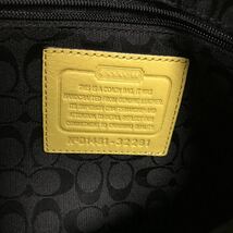 【コーチ】本物 COACH ショルダーバッグ 32281 斜め掛け イエロー色系 ミニダッフル 本革 ブリーカーレザー 女性用 レディース_画像10