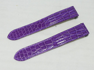新品 カルティエロードスターXL用　社外クロコベルト （紫）本体側： 約23㎜　長さ11.5ｃｍ