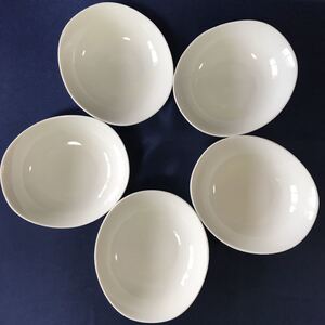 C01 美濃焼 日本製 白色 鉢5点セット 17×15×5cm