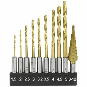  Fujiwara industry E-Value ironworking drill & step drill ETD-10STEP iron stainless steel aluminium resin wood. drilling drill drill DIY ironworking construction construction 