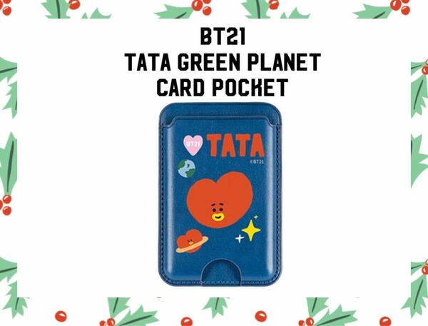 BT21 TATA GREEN PLANET CARD POCKET カードポケット　カードケース　V/テテ