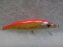 WAKA MINNOW 5cm PINK/ N　ワカ ミノー　ピンク/ ナチュラル　ハンドメイド カスタム フックレス ヘッドに刻印　検) ラピッド/ ゼペット_画像3