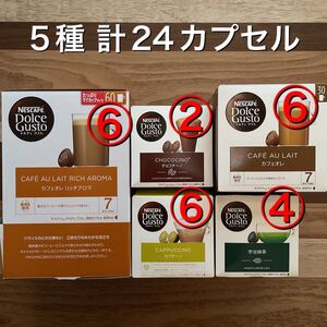 【計24カプセル(20杯分)】ネスカフェドルチェグスト 5種