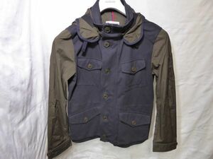 長期保管未使用品　MONCLER/モンクレール　ミリタリー　DOMAT JACKET　ネイビーブルー×カーキ　395I