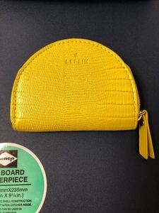 コインケース 小銭入れ ラウンドファスナー yellow 財布 ミニ財布