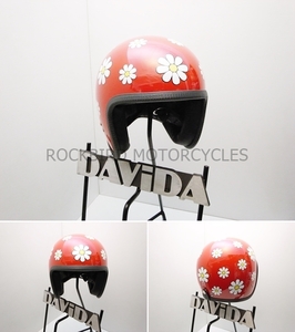 かわいい 可愛い花柄 レアなカラーリング 英国 ダビダ DAVIDA ヘルメット クラシックスタイル サイズL