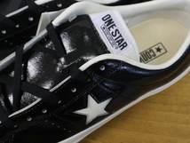 2000年初期 新品 CONVERSE One Star Enamel Leather Ox US9 27.5cm ブラック コンバース ワンスター エナメルレザー 1C014 スニーカー_画像3