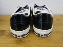 2000年初期 新品 CONVERSE One Star Enamel Leather Ox US9 27.5cm ブラック コンバース ワンスター エナメルレザー 1C014 スニーカー_画像5