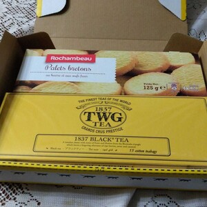 TWG紅茶ブラックティー15コットンティーバッグとパリブレトンクッキー