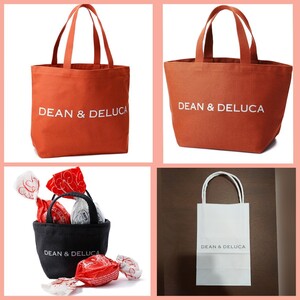 DEAN&DELUCA ディーンアンドデルーカ チャリティー トートバッグ テラコッタ S L ミニトート ストーングレー