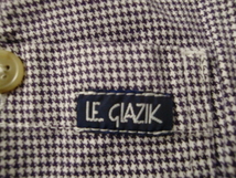 送料無料 フランス製 LE GLAZIK 千鳥格子コックパンツ 38(S~M)シェフ パンツ ワーク 旧タグ VINTAGE ユニセックス ル・グラジック 男女兼用_画像10