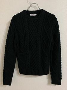  Hollywood Ranch Market men's knitting wool acrylic fiber sweater black S size 