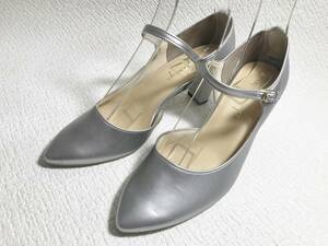 SH21* new goods *chocolate strap futoshi heel almond tu pumps 23.0 made in Japan 