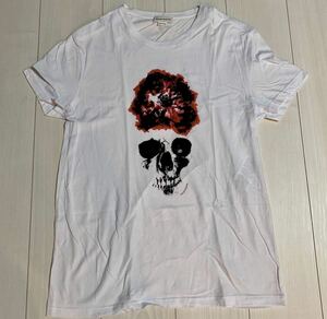  beautiful goods Alexander McQueen men's short sleeves T-shirt 175/96A M size Alexander McQueen Italy made shirt 46ke ring 